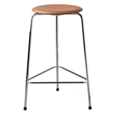 High Dot stołek skórzany - Wild leather walnut - Fritz Hansen