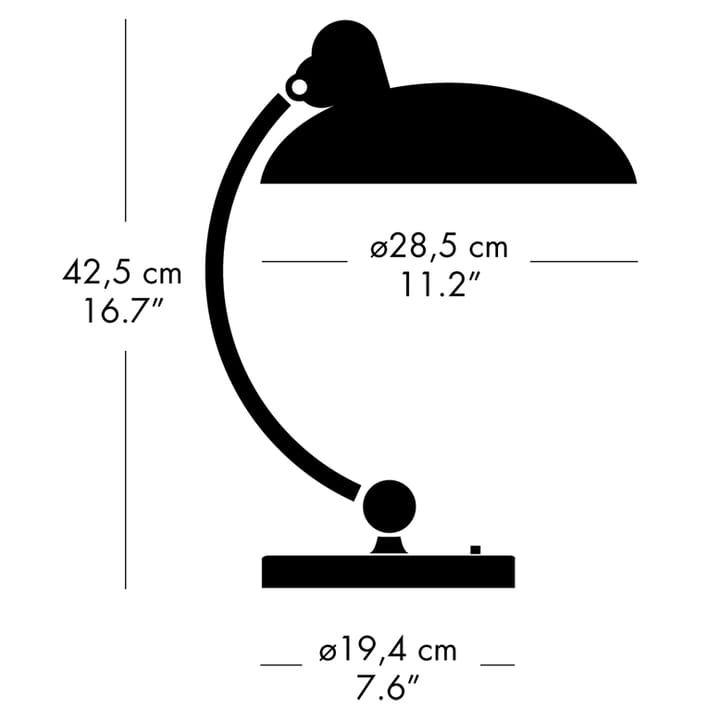Kaiser Idell 6631-T Luksusowa lampa stołowa mosiądz, Matt black Fritz Hansen