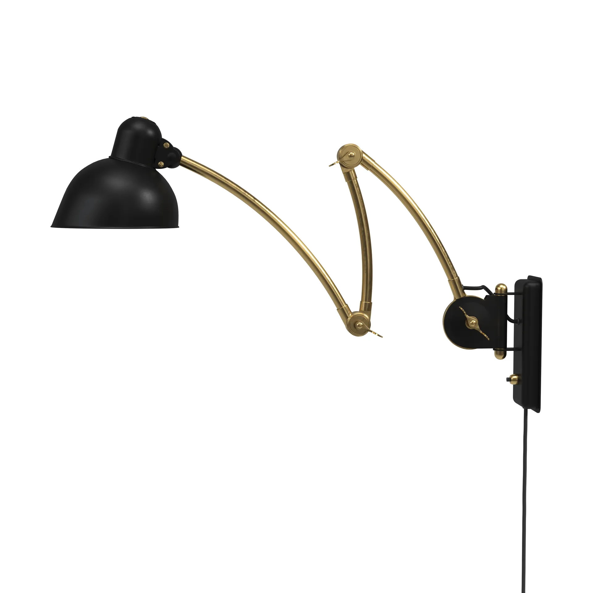 Lampa ścienna Kaiser Idell 6559-W, Matt black-brass Fritz Hansen