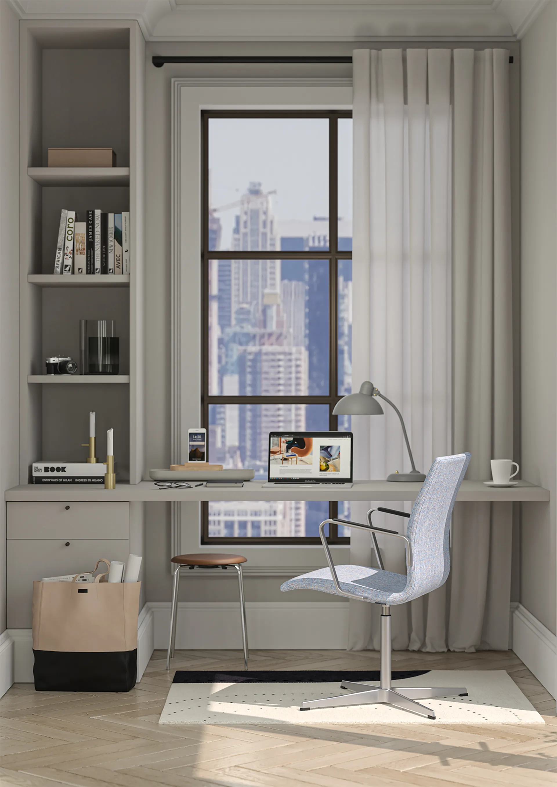 Lampa stołowa Kaiser Idell 6556-T, Easy Grey Fritz Hansen