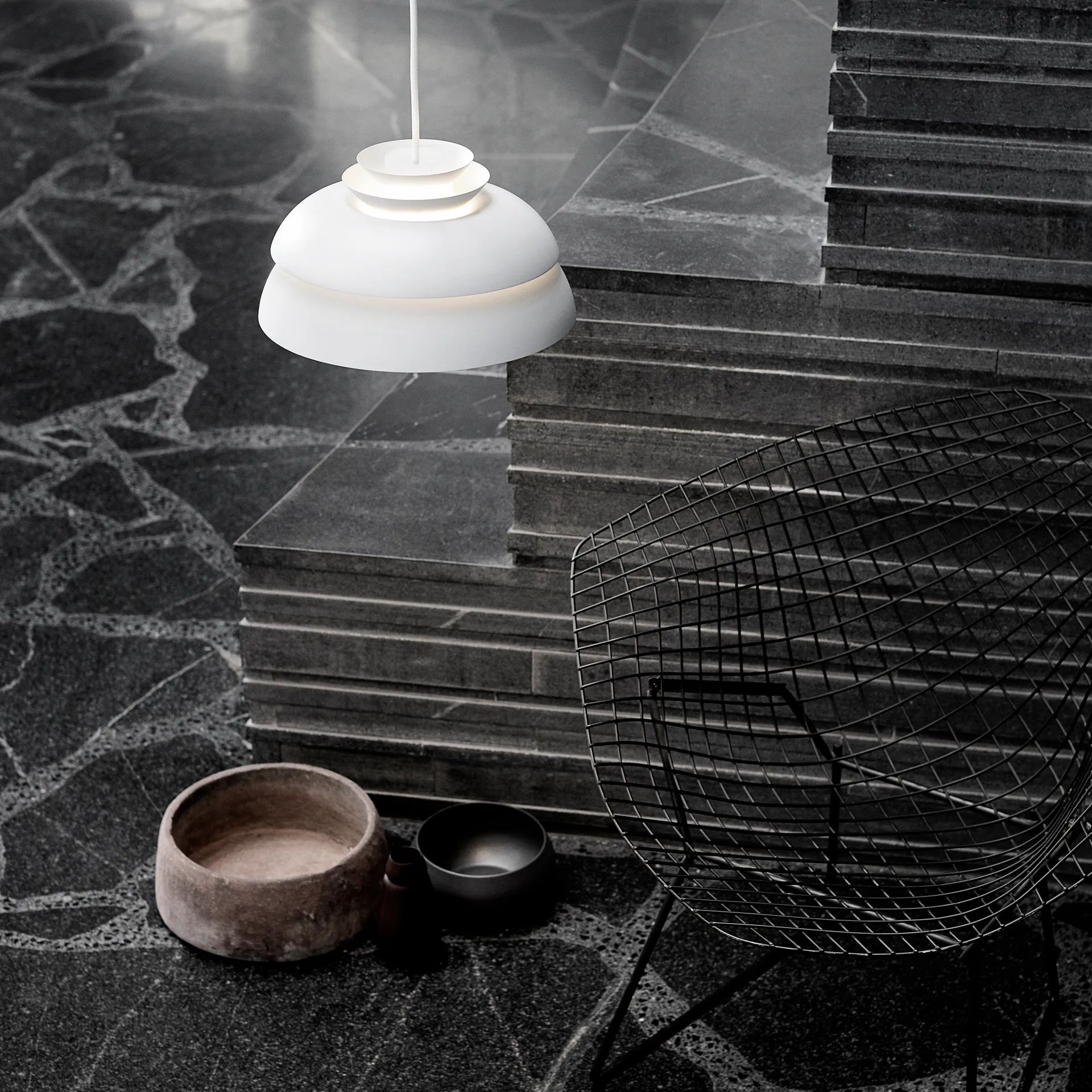 Lampa wisząca Concert biała, P1 Fritz Hansen