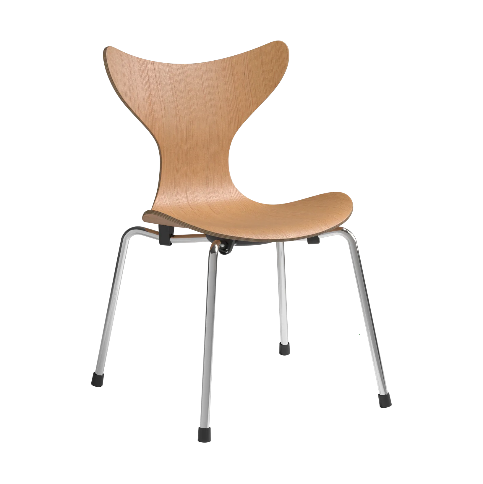 Liljan krzesełko dla dzieci, Oregon pine-chrom Fritz Hansen