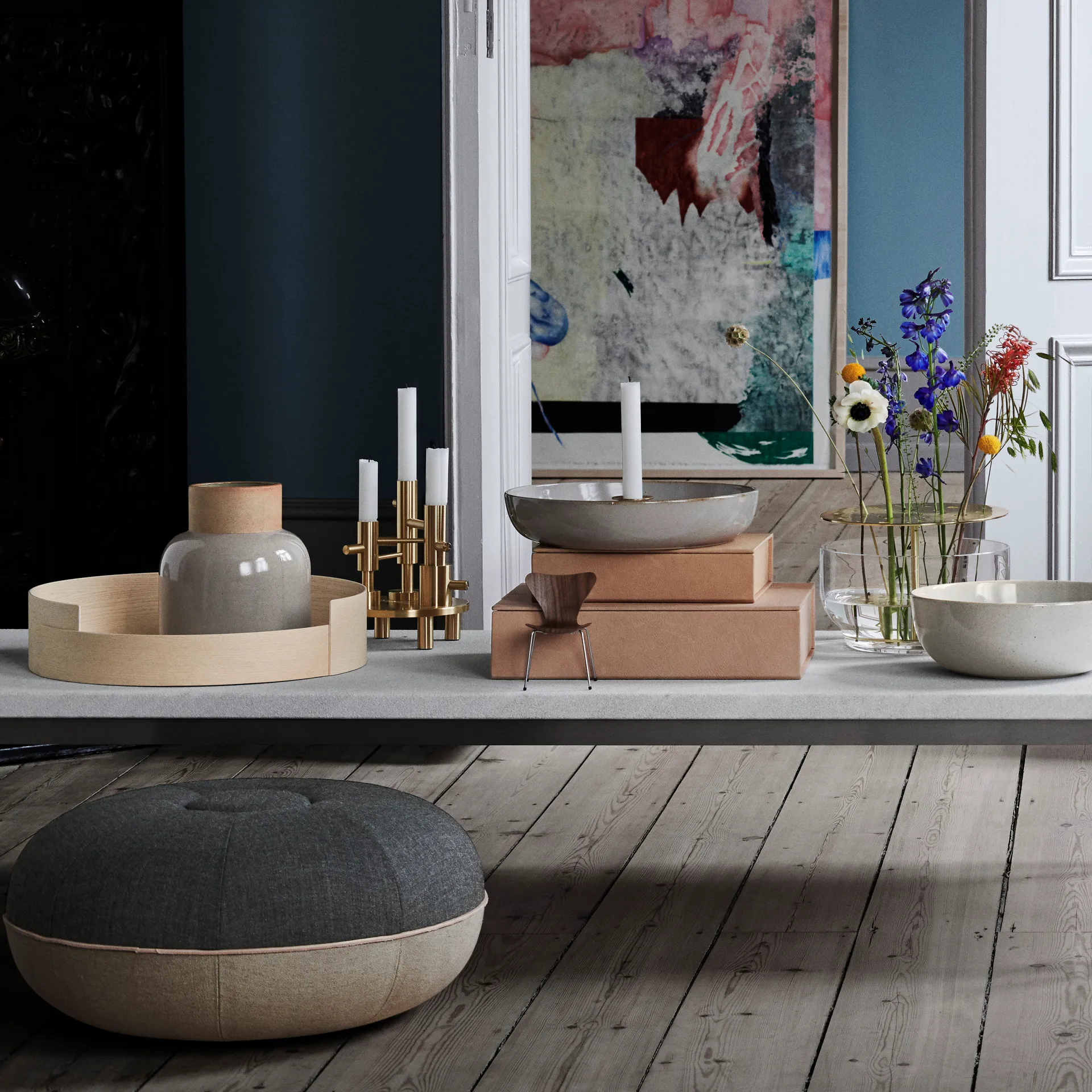 Pufa do siedzenia Pouf mała, Slate Fritz Hansen