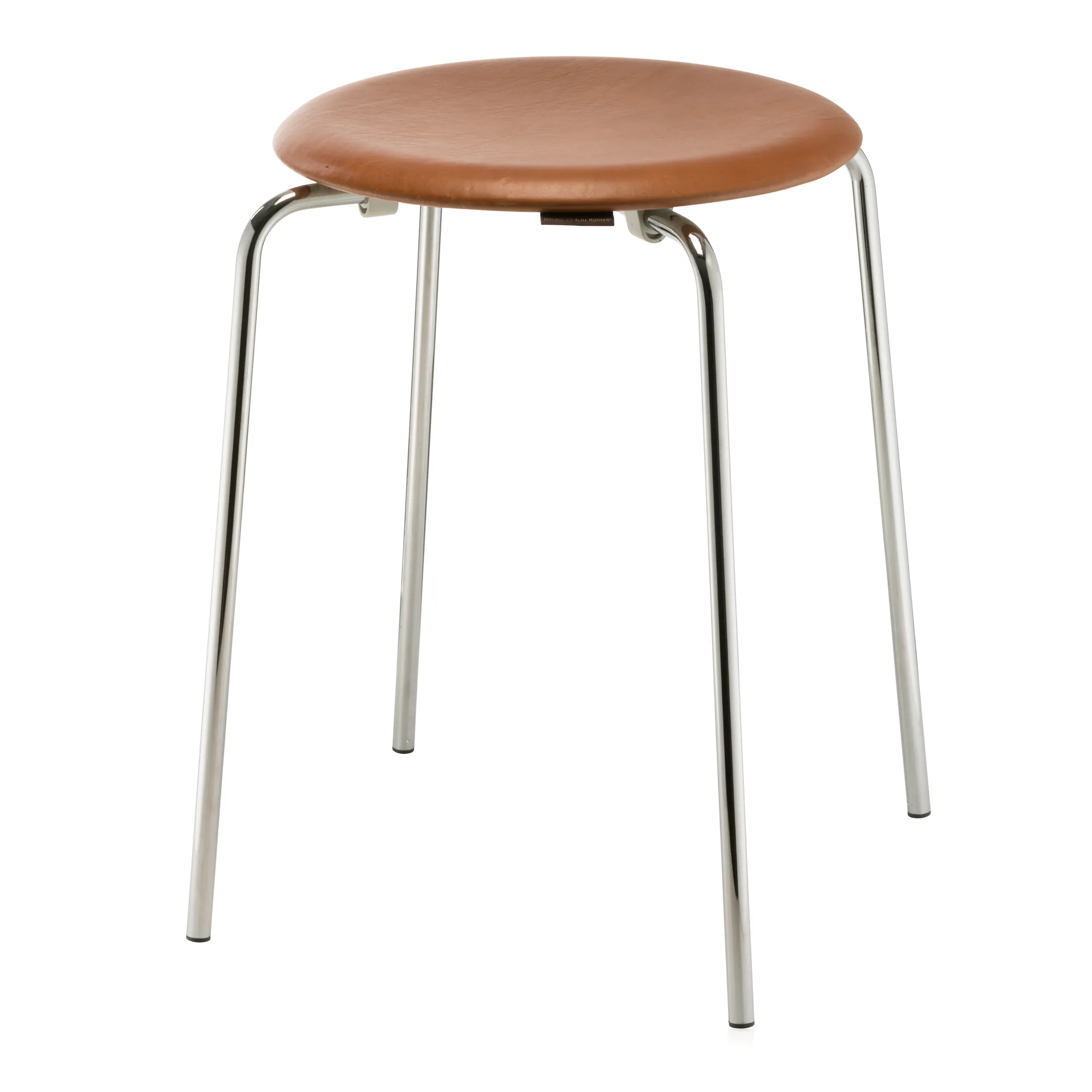 Stołek skórzany Dot , Wild leather walnut Fritz Hansen