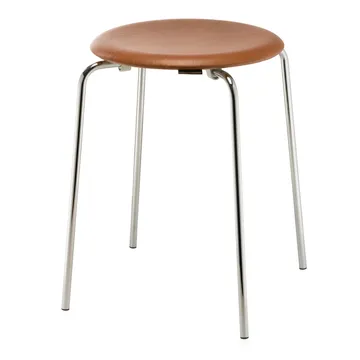Stołek skórzany Dot  - Wild leather walnut - Fritz Hansen