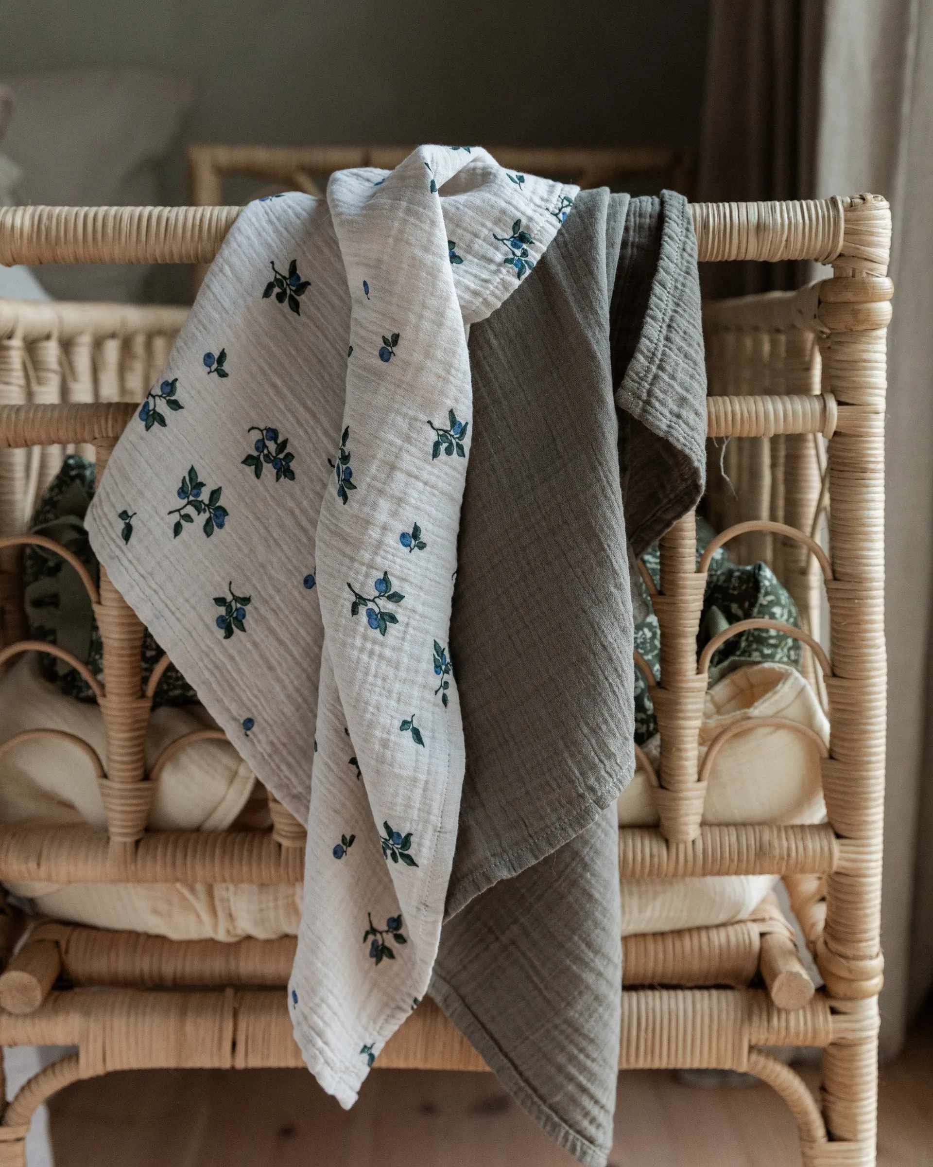 Blueberry Muslin mały koc 2 części, 60x60 cm Garbo&Friends