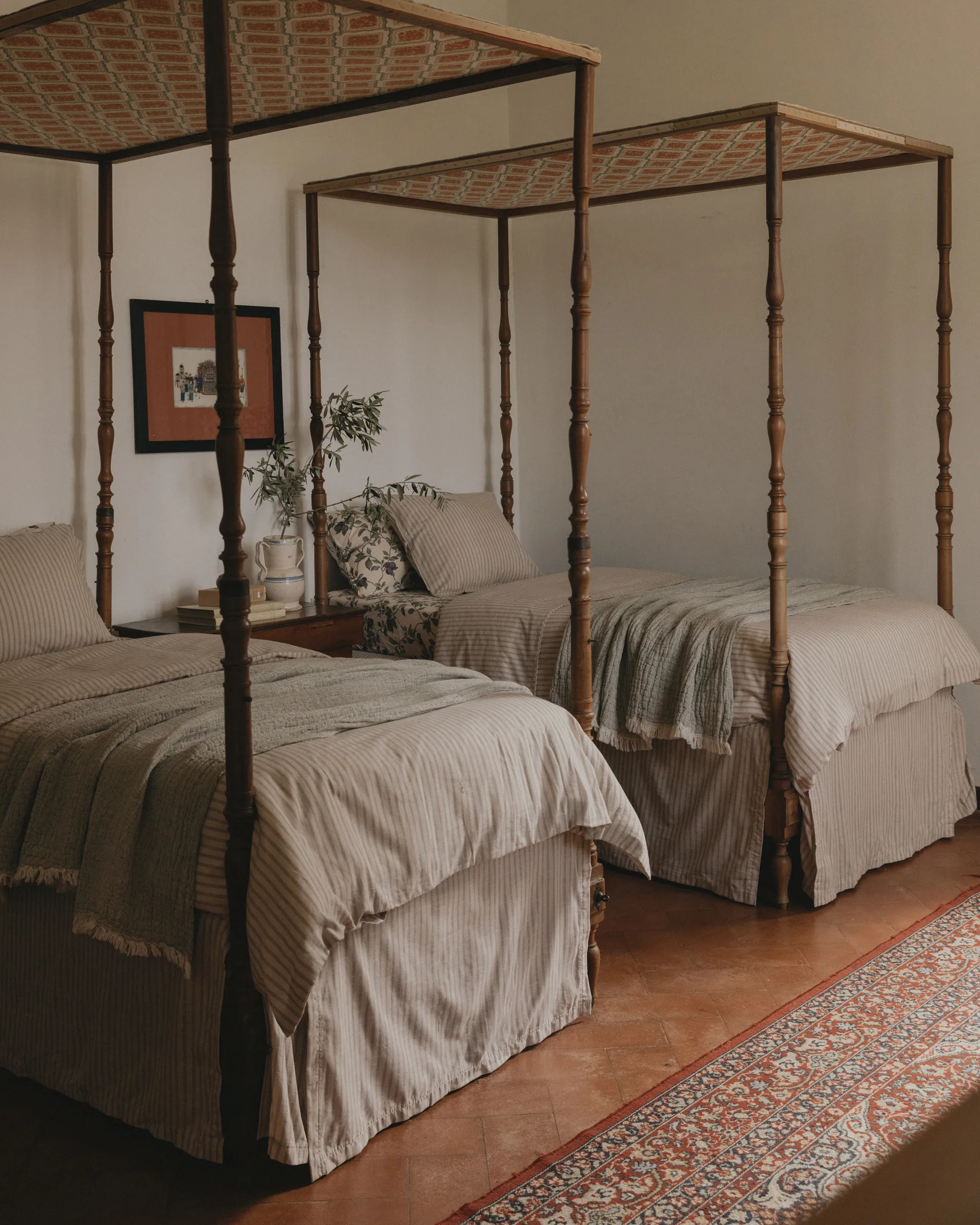 Falbanka do łóżeczka Stripe Mauve, 140x200x53 cm Garbo&Friends