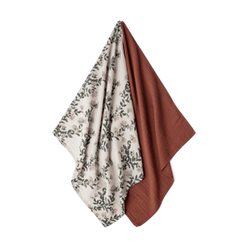 Honeysuckle Muslin mały koc 2 części - 60x60 cm - Garbo&Friends