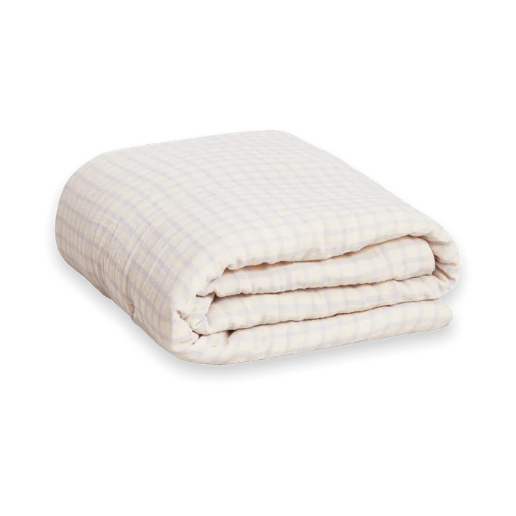 Koc pikowany Gingham Sky Blue Muslin, 100x140 cm Garbo&Friends