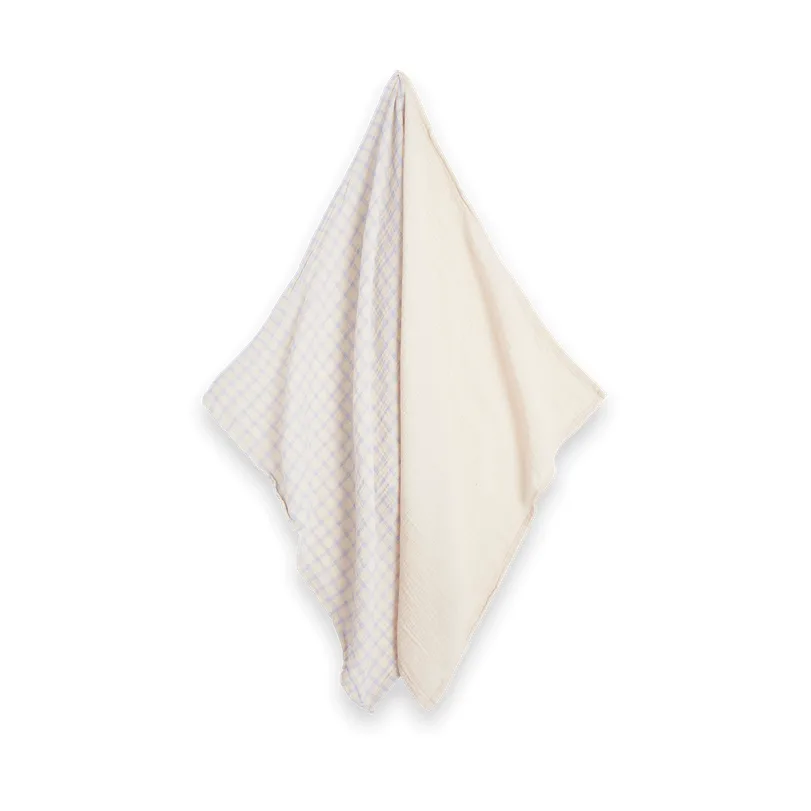 Kocyk Gingham Sky Blue Muslin, 2 szt., 60x60 cm Garbo&Friends