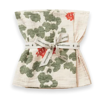 Kocyk Pelargonium Muslin, mały 2 szt. - 60x60 cm - Garbo&Friends