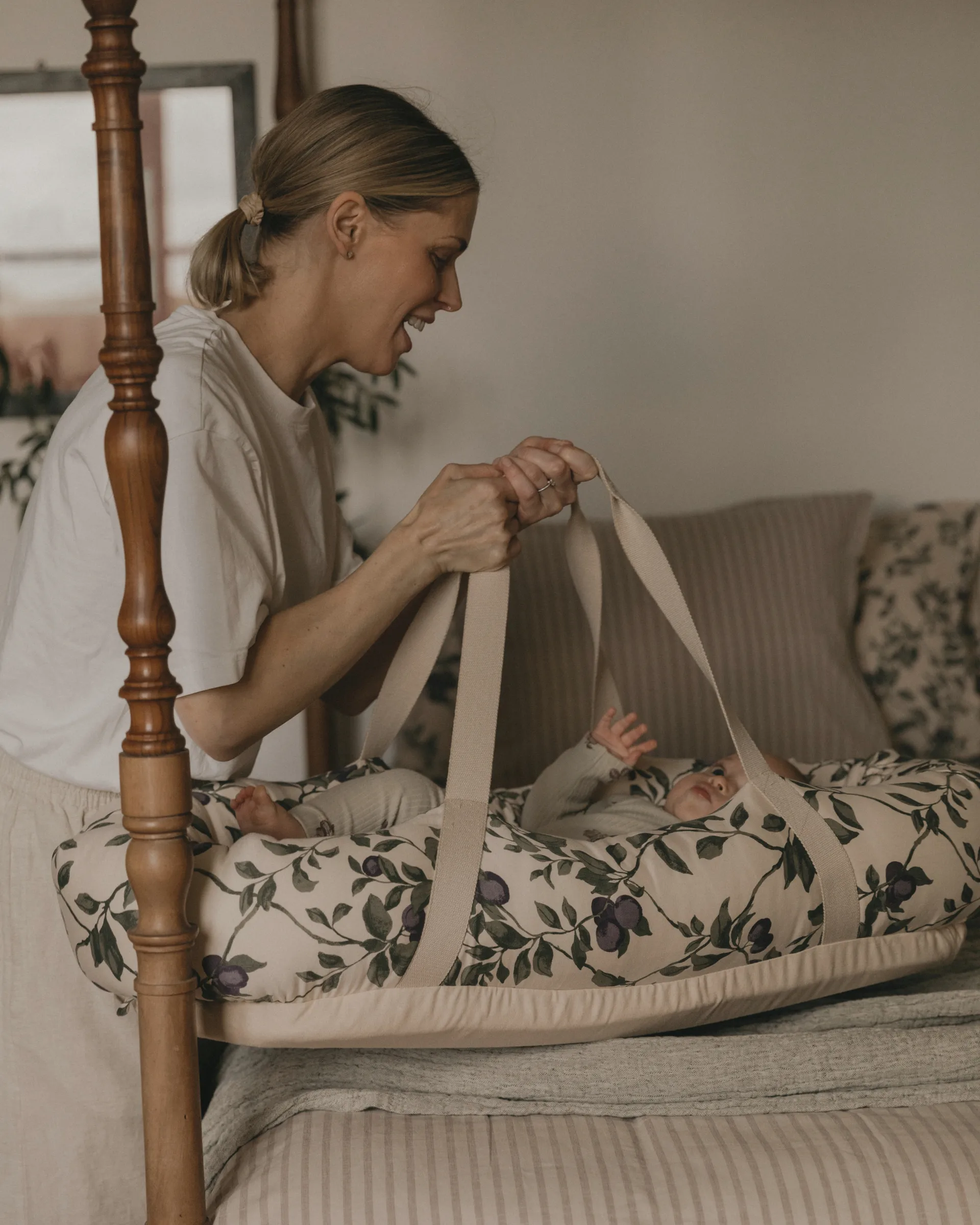 Kokon niemowlęcy Plum Satin, pikowany, 43x87x16cm Garbo&Friends