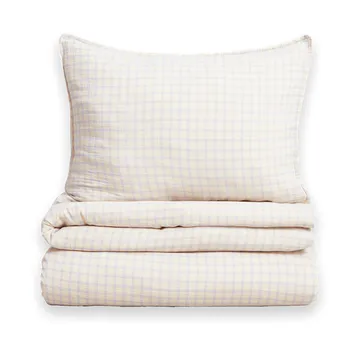 Komplet pościeli Gingham Sky Blue Muslin - 150x210 cm/50x60 cm - Garbo&Friends