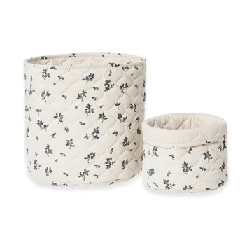 Kosz do przechowywania Blueberry Satin quiltad 2-szt. - 20xØ20 cm + 30xØ30 cm - Garbo&Friends
