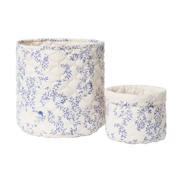 Kosz do przechowywania Jardim Satin quiltad 2-szt. - 20xØ20 cm + 30xØ30 cm - Garbo&Friends