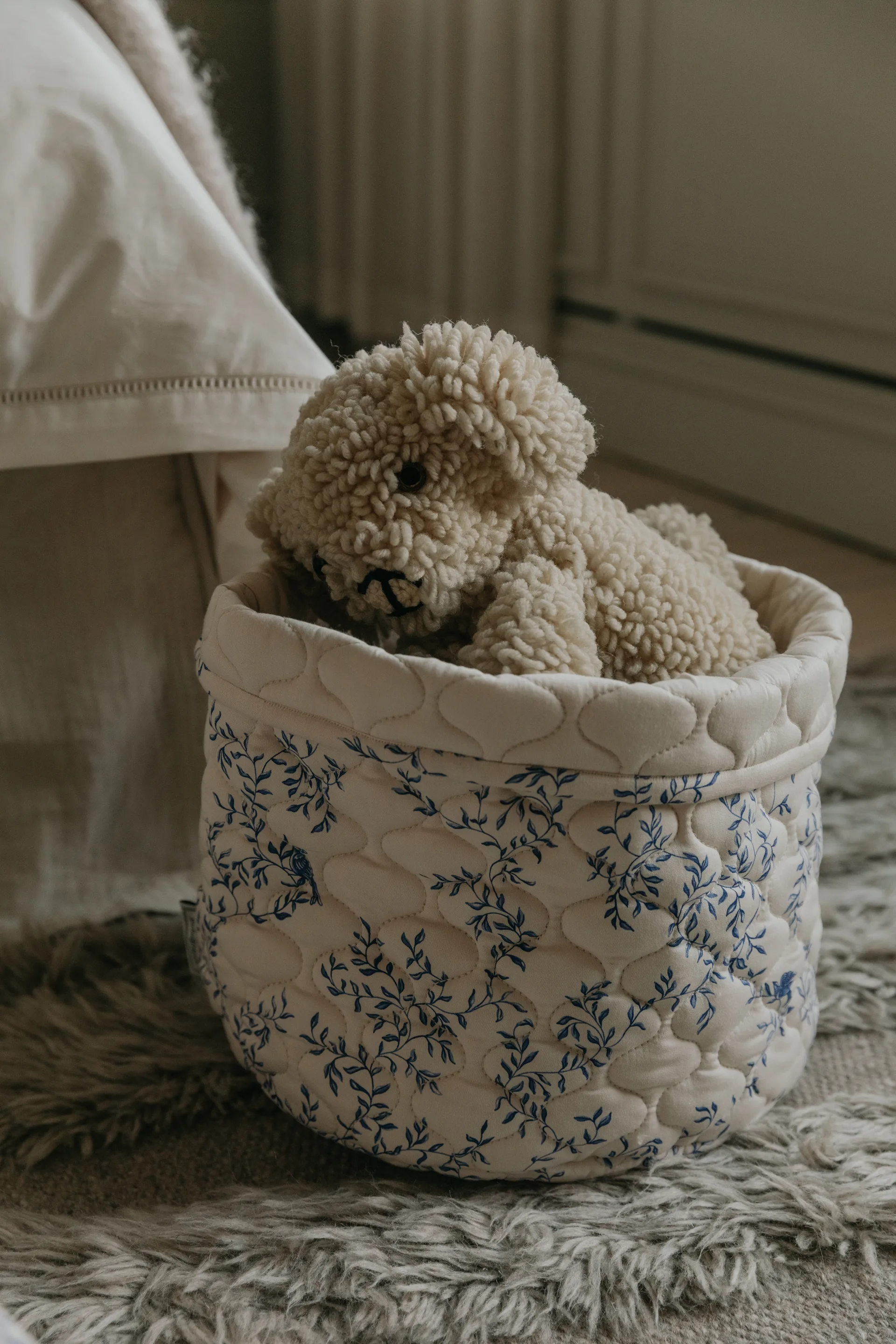 Kosz do przechowywania Jardim Satin quiltad 2-szt., 20xØ20 cm + 30xØ30 cm Garbo&Friends