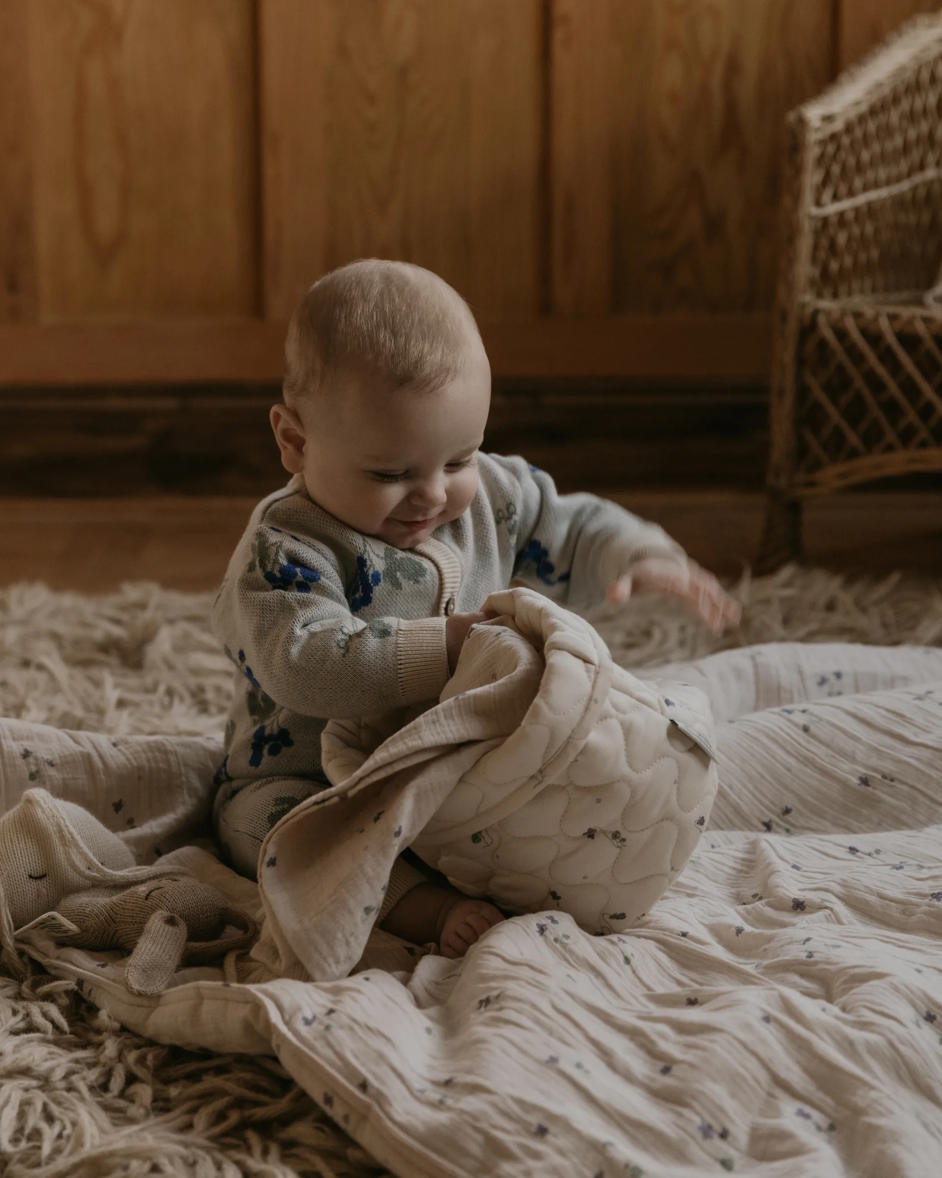 Kosz do przechowywania Viola Satin quiltad 2-szt, 20xØ20 cm + 30xØ30 cm Garbo&Friends