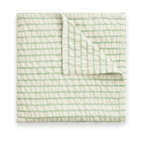 Otulacz Stripe Emerald Seersucker Swaddle, 110x110 cm Garbo&Friends