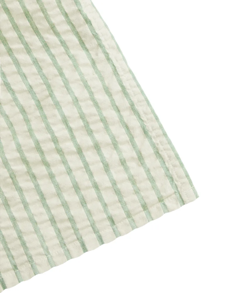 Otulacz Stripe Emerald Seersucker Swaddle, 110x110 cm Garbo&Friends