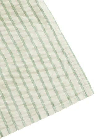 Otulacz Stripe Emerald Seersucker Swaddle - 110x110 cm - Garbo&Friends