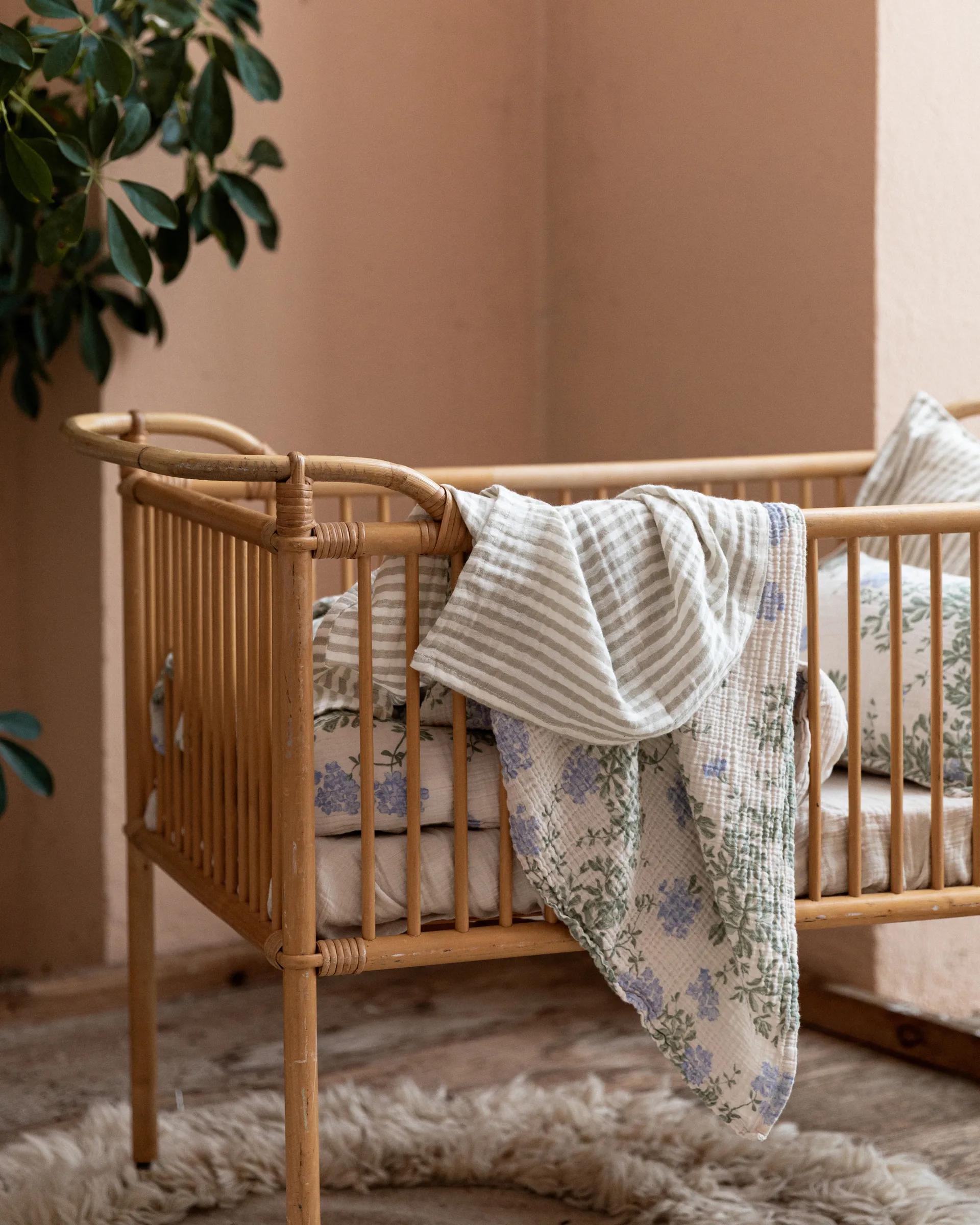 Plumbago Muslin Swaddle koc, 110x110 cm Garbo&Friends