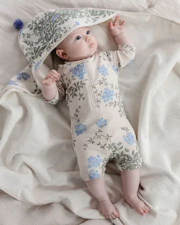 Plumbago Terry ręcznik z kapturem - 80x80 cm - Garbo&Friends