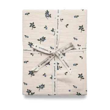 Prześcieradło z gumką Blueberry Muslin - 60x120x20 cm - Garbo&Friends