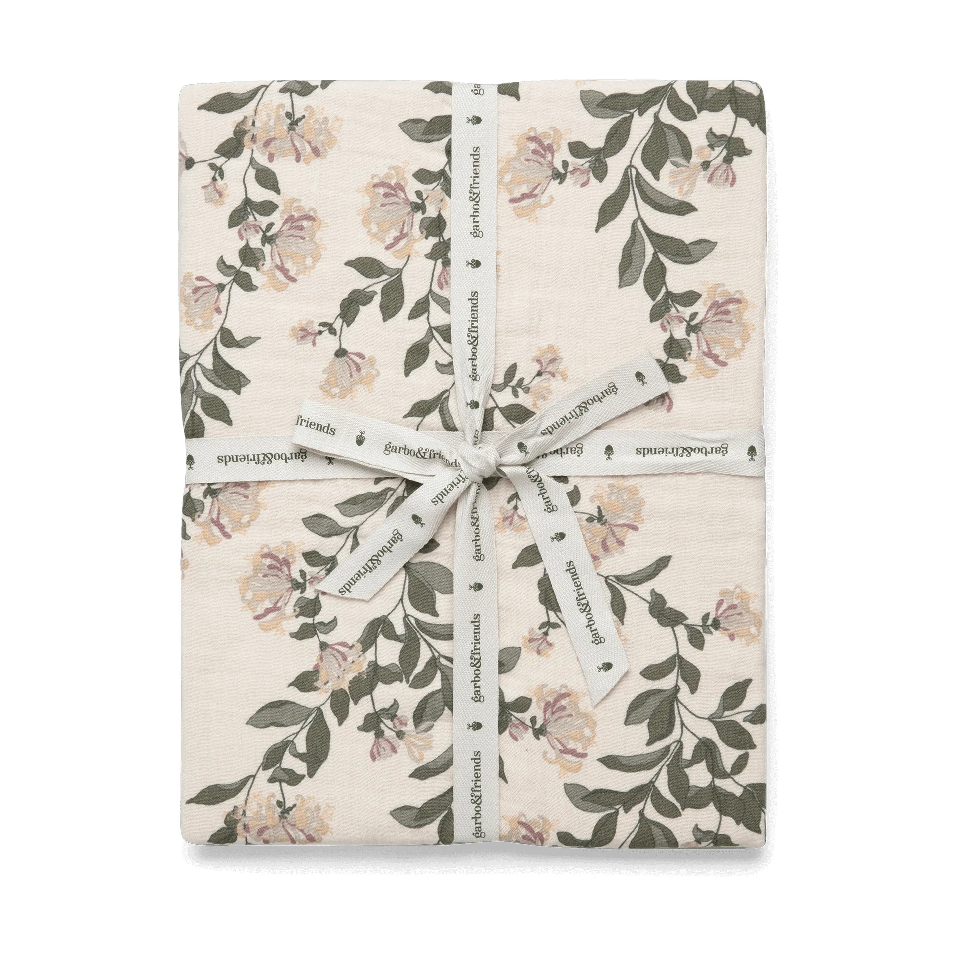 Prześcieradło z gumką Honeysuckle Muslin, 90x200x30 cm Garbo&Friends