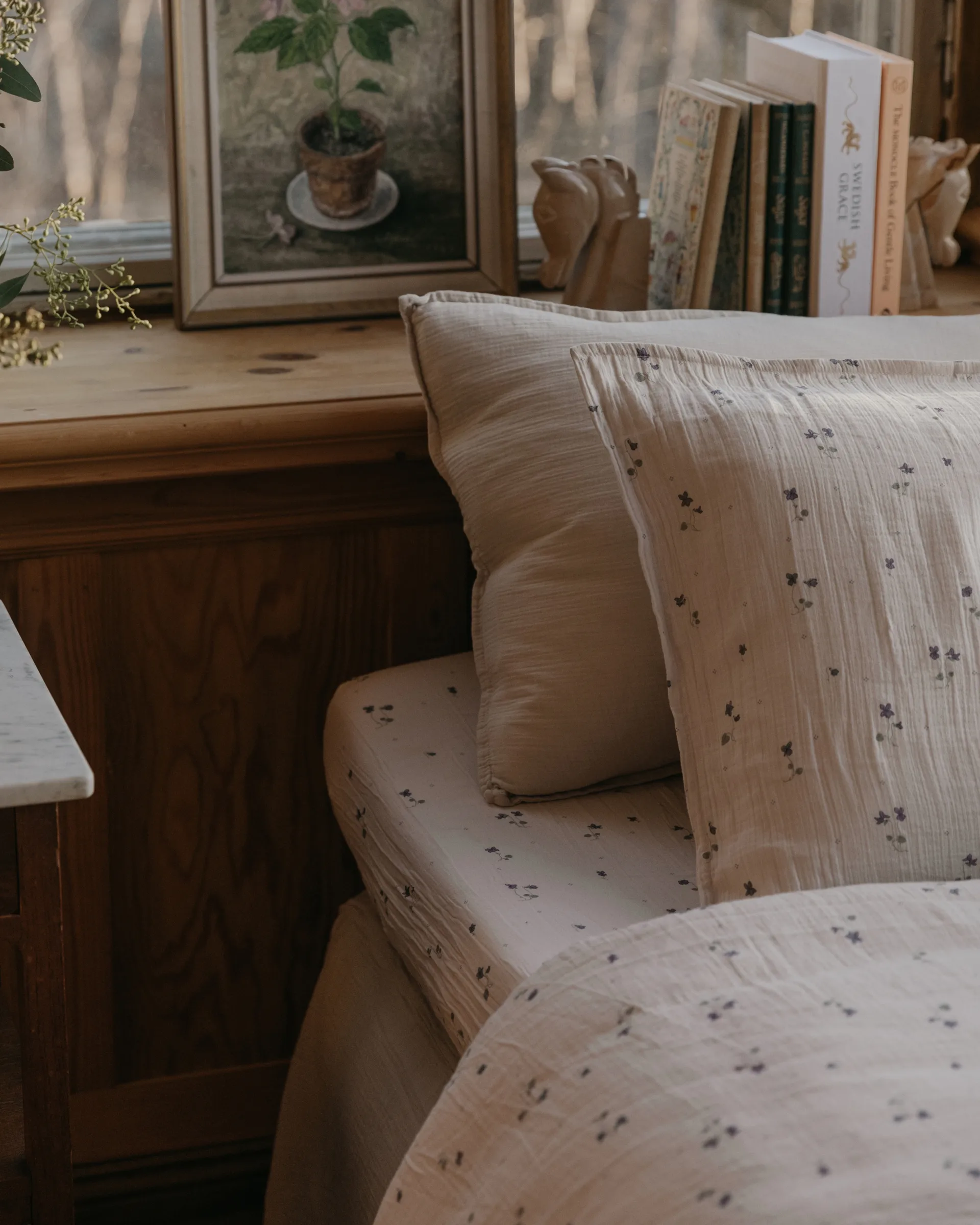 Prześcieradło z gumką Viola Muslin, 160x200x30 cm Garbo&Friends