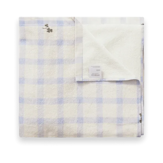 Ręcznik kąpielowy Gingham Sorrel Blue Terry, 100x150 cm Garbo&Friends