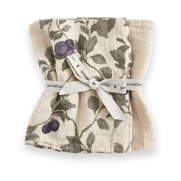 Zestaw małych kocyków Plum Muslin, 2 szt. - 60x60 cm - Garbo&Friends