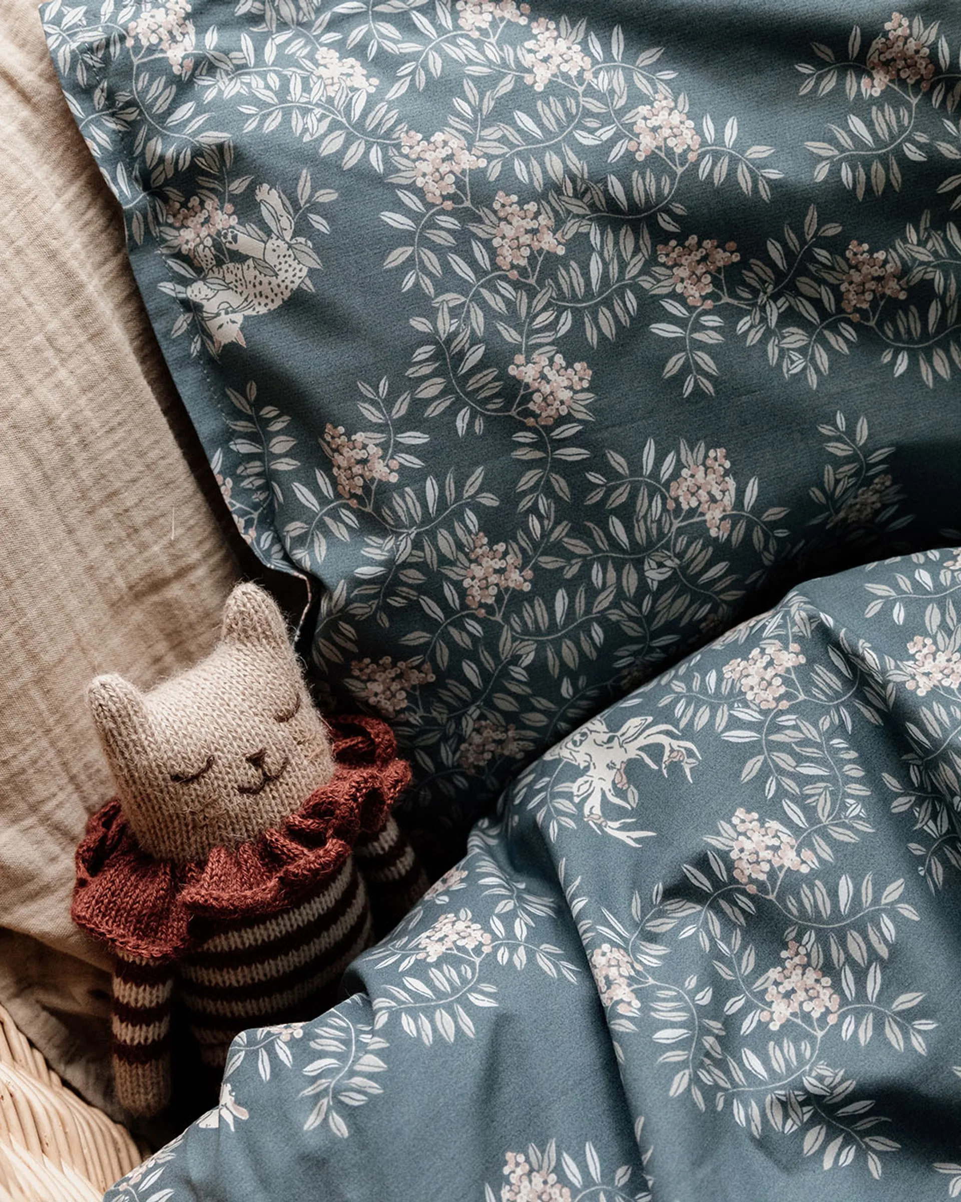 Zestaw pościeli Fauna Forest baby, 70x100 cm/40x45 cm Garbo&Friends