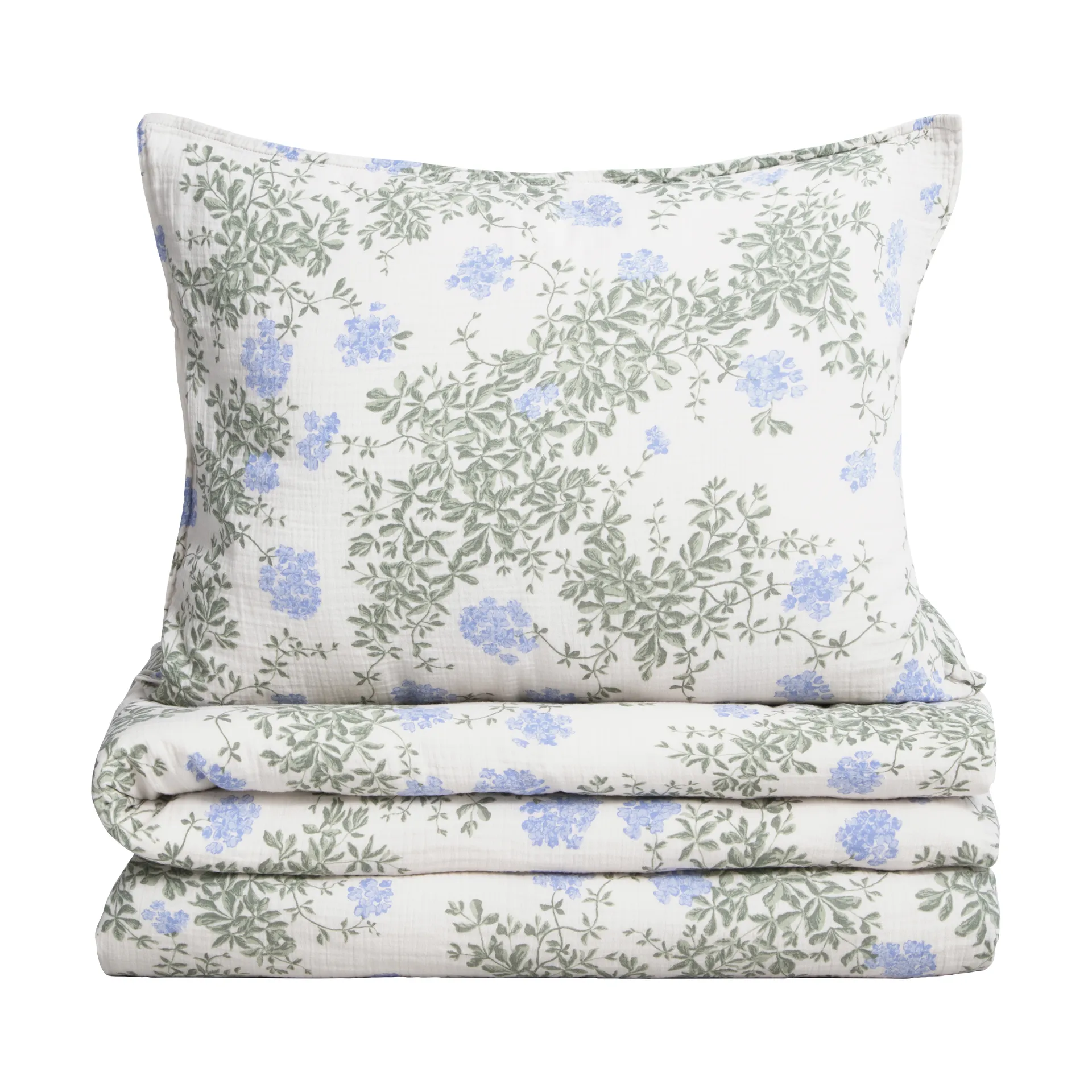 Zestaw pościeli Plumbago Muslin, 150x210 cm/50x60 cm Garbo&Friends