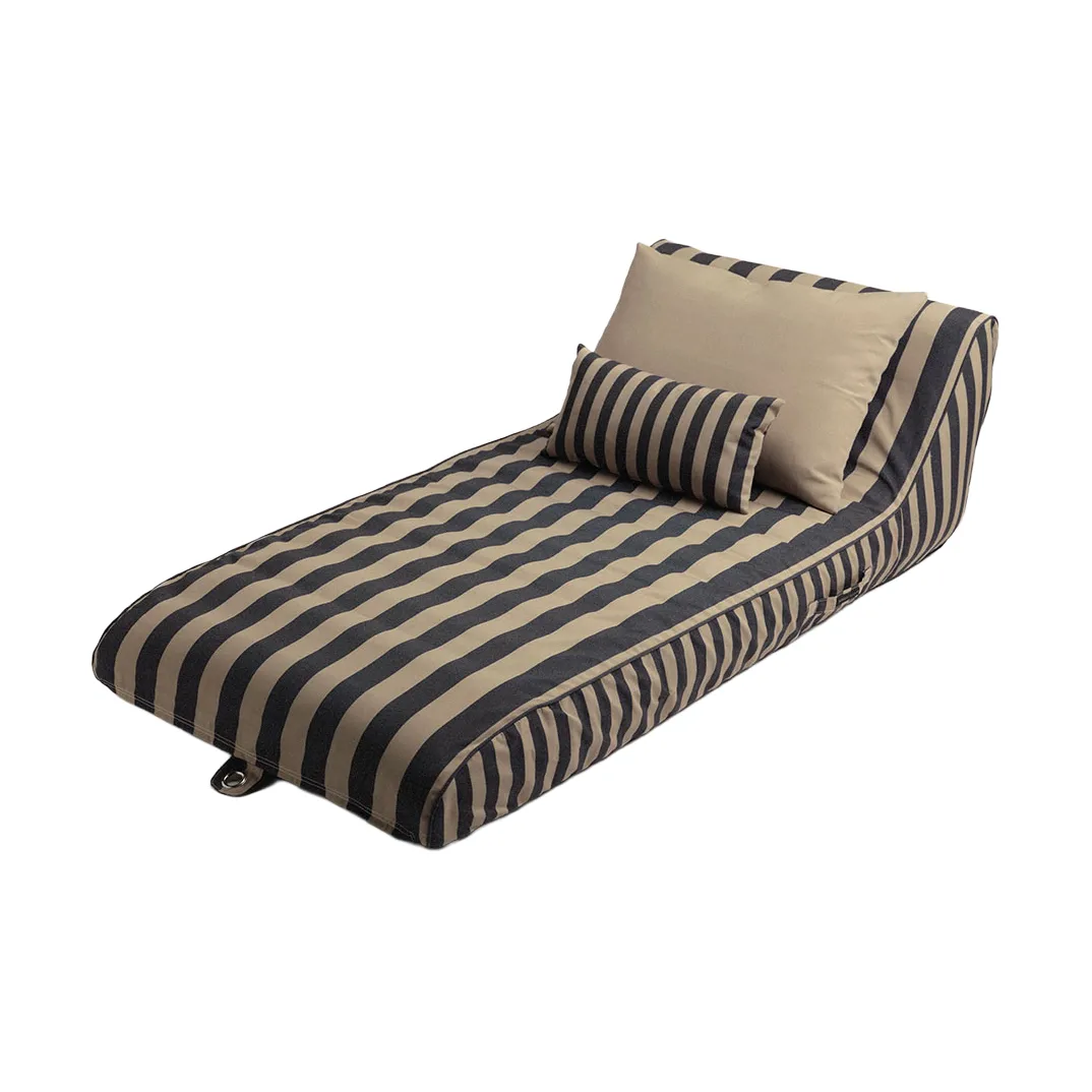 Garden Glory leżak dmuchany, Czarno-beżowa, 85×168,5 cm Garden Glory
