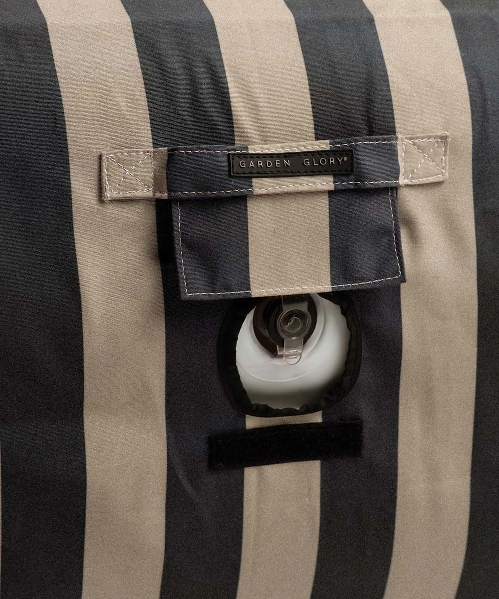 Garden Glory leżak dmuchany, Czarno-beżowa, 85×168,5 cm Garden Glory