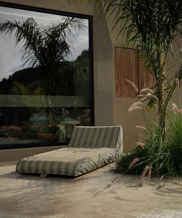 Garden Glory leżak dmuchany - Eukaliptusowo-beżowy, 85×168,5 cm - Garden Glory