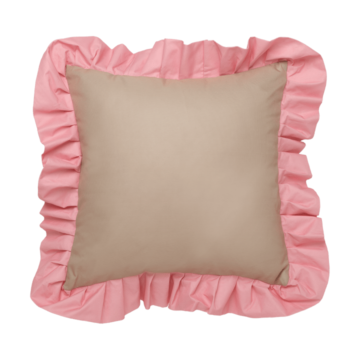 Poduszka ogrodowa Garden Glory Outdoor z falbanką 45x45 cm - Beige-pink - Garden Glory