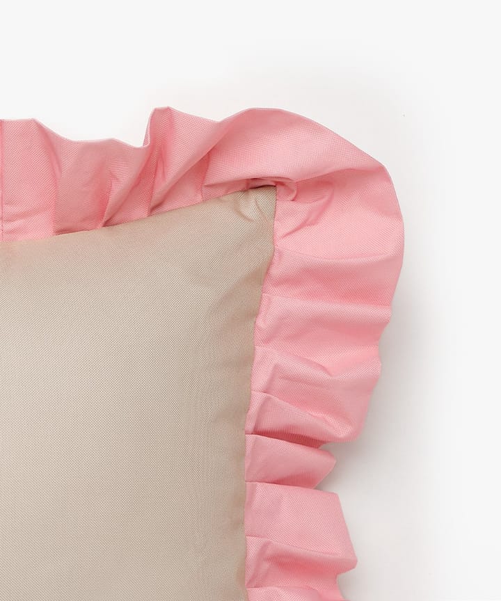 Poduszka ogrodowa Garden Glory Outdoor z falbanką 45x45 cm, Beige-pink Garden Glory