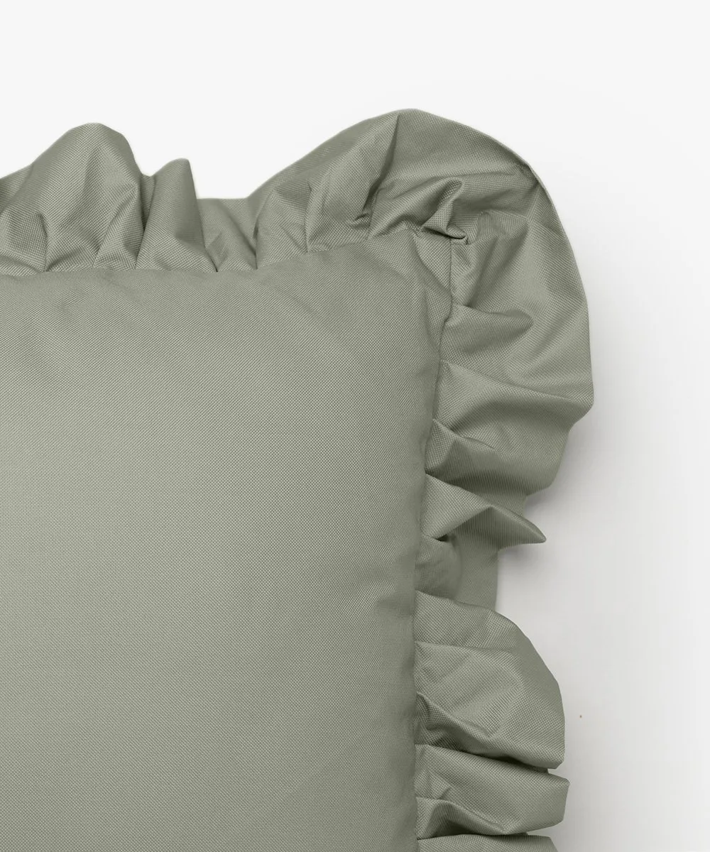 Poduszka ogrodowa Garden Glory Outdoor z falbanką 45x45 cm, Green Garden Glory