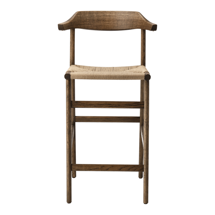 Krzesło barowe Hedda - Dąb-black-sznurek papierowy natur - Gärsnäs