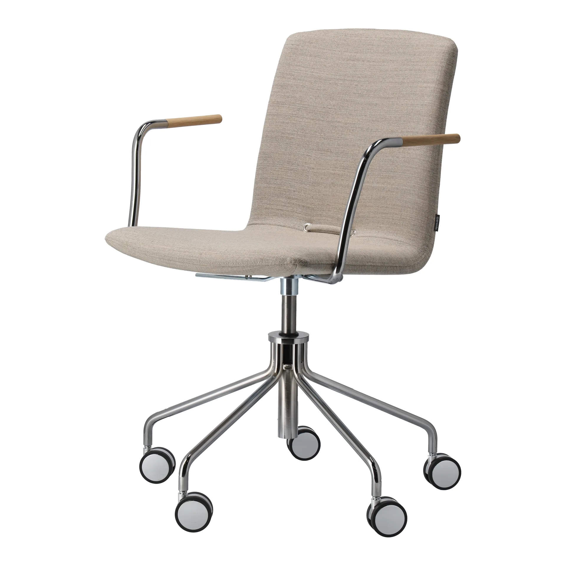 Krzesło obrotowe Day Chrom, Dąb-natural-H&S- tkanina foss 0212 Gärsnäs