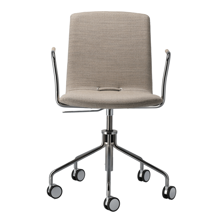 Krzesło obrotowe Day Chrom - Dąb-natural-H&S- tkanina foss 0212 - Gärsnäs