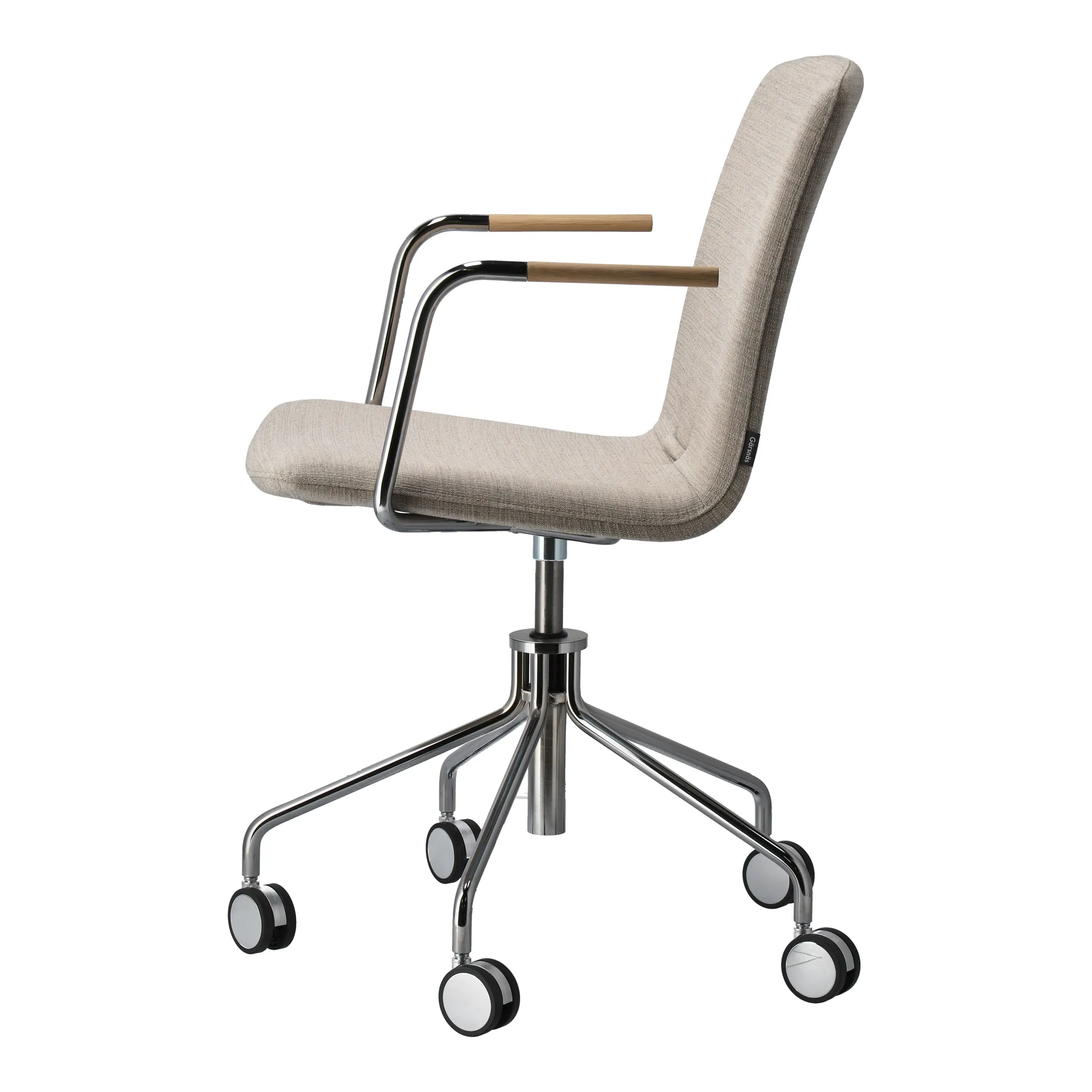 Krzesło obrotowe Day Chrom, Dąb-natural-H&S- tkanina foss 0212 Gärsnäs