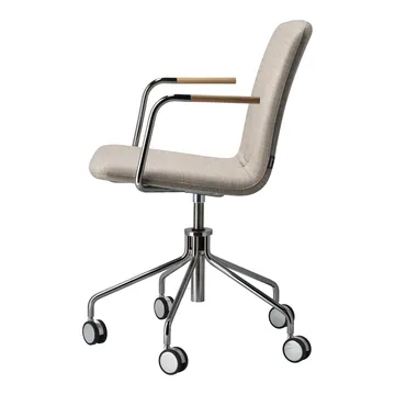 Krzesło obrotowe Day Chrom - Dąb-natural-H&S- tkanina foss 0212 - Gärsnäs