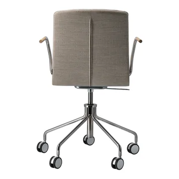 Krzesło obrotowe Day Chrom - Dąb-natural-H&S- tkanina foss 0212 - Gärsnäs