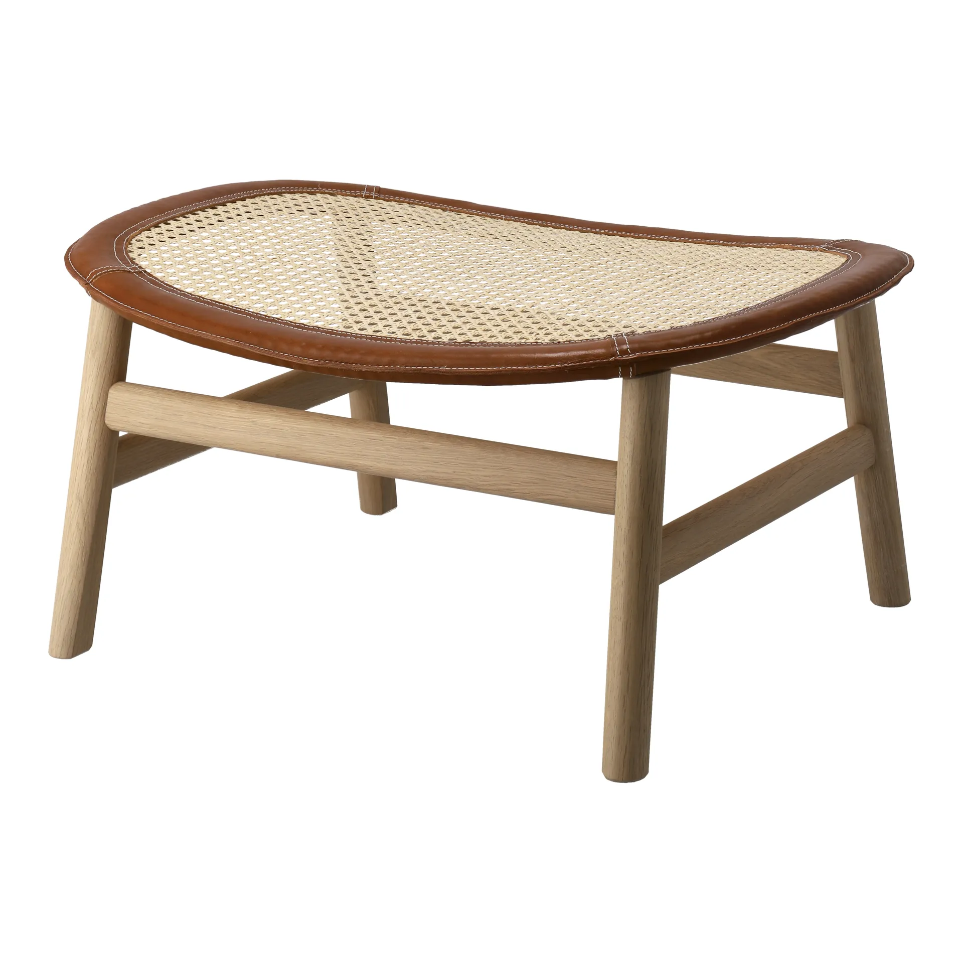 Podnóżek Dandy, Dąb-natural-skóra Tärnsjö cognac Gärsnäs