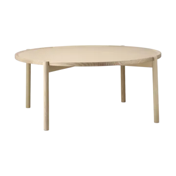 Stolik kawowy Elna - Jesion-biel-Ø90 cm - Gärsnäs