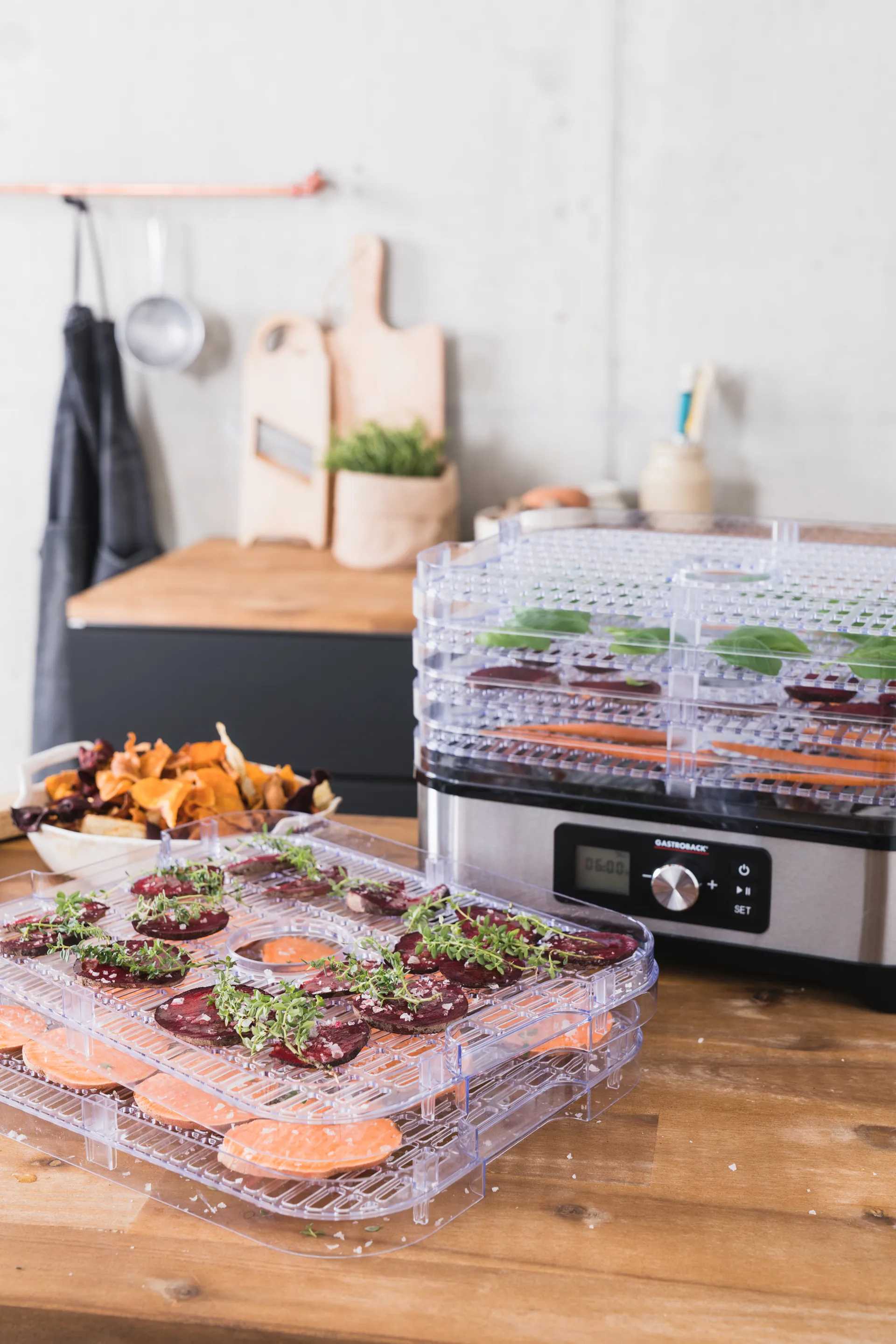 Dehydrator do suszenia grzybów Gastroback Design 46600, Silver Gastroback