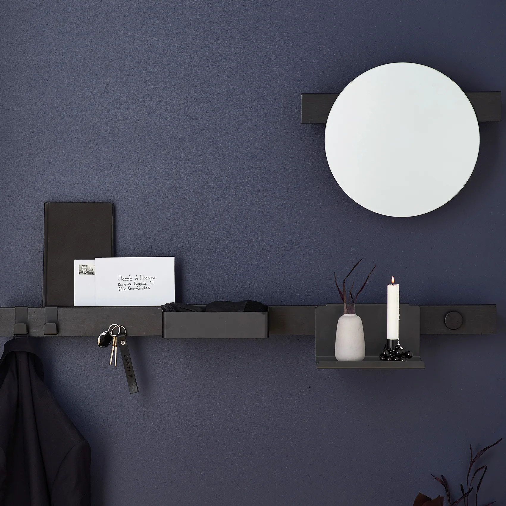 Flex Button magnesy do listwy magnetycznej 2 szt, Dąb barwiony na czarno Gejst