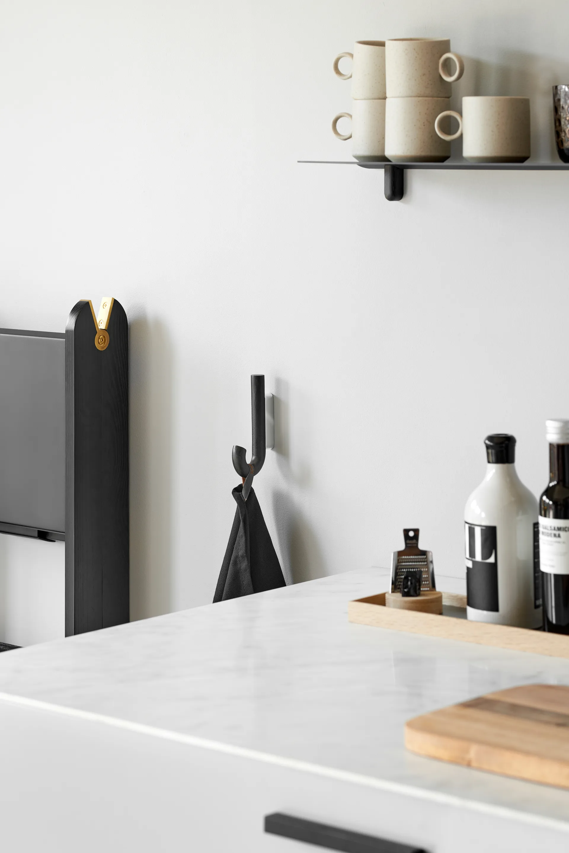 Hook - haczyk mini 13,3 cm, Czarny dąb-chrom Gejst